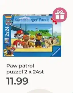 Prenatal Paw patrol puzzel 2 x 24st aanbieding