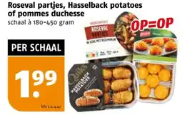 Poiesz Roseval partjes, Hasselback potatoes of pommes duchesse aanbieding