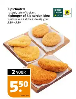 Poiesz Kipschnitzel kipburger of kip cordon bleu aanbieding