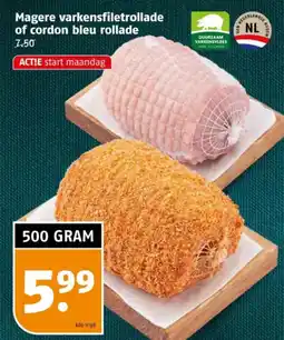 Poiesz Magere varkensfiletrollade of cordon bleu rollade aanbieding