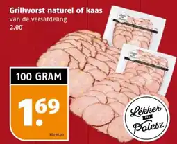Poiesz Grillworst naturel of kaas aanbieding