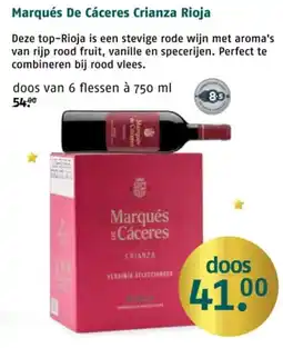 Poiesz Marqués De Cáceres Crianza Rioja aanbieding