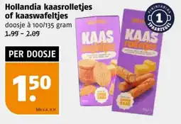 Poiesz Hollandia kaasrolletjes of kaaswafeltjes aanbieding