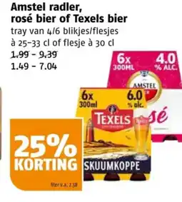 Poiesz Amstel radler, rosé bier of Texels bier aanbieding