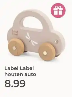 Prenatal Label Label houten auto aanbieding