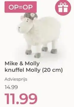 Prenatal Mike & Molly knuffel Molly (20 cm) aanbieding