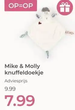 Prenatal Mike & Molly knuffeldoekje aanbieding