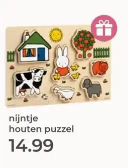 Prenatal nijntje houten puzzel aanbieding