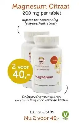 De Rode Pilaren Magnesum Citraat aanbieding