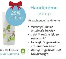 De Rode Pilaren Handcrème pomp aanbieding