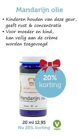 De Rode Pilaren Mandarijn olie aanbieding