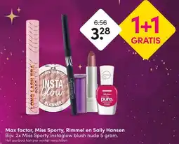 DA Max factor, Miss Sporty, Rimmel en Sally Hansen aanbieding