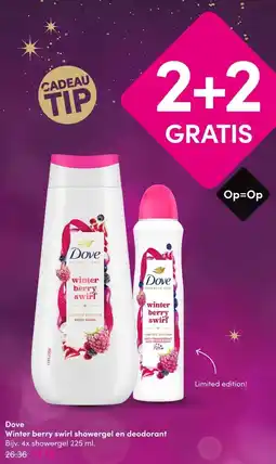 DA Dove Winter berry swirl showergel en deodorant aanbieding