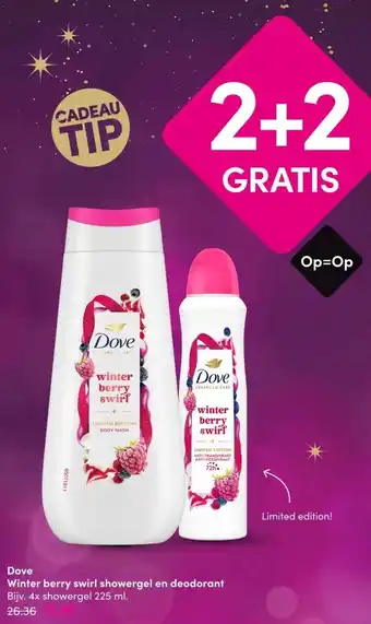 DA Dove Winter berry swirl showergel en deodorant aanbieding