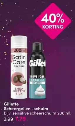 DA Gillette Scheergel en -schuim aanbieding