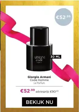 ICI Paris XL Giorgio Armani Code Homme Le Parfum aanbieding