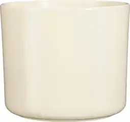 Intratuin Mica Decorations bloempot Fedor beige D 22,5 H 20 cm aanbieding