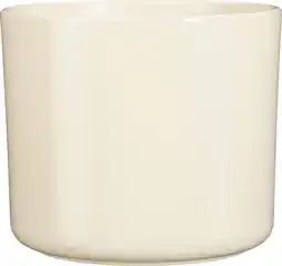 Intratuin Mica Decorations bloempot Fedor beige D 28 H 25,5 cm aanbieding