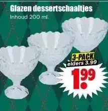 Dirk Glazen dessertschaaltjes aanbieding