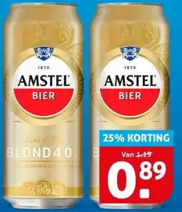 Hoogvliet Amstel Blond Bier Blik aanbieding