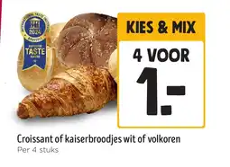 Jumbo Croissant of kaiserbroodjes wit of volkoren aanbieding
