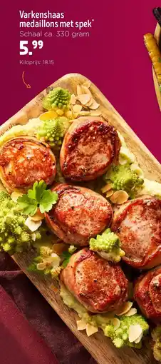 Jumbo Varkenshaas medaillons met spek Schaal ca. 330 gram aanbieding