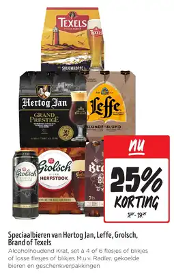 Jumbo Speciaalbieren van Hertog Jan, Leffe, Grolsch, Brand of Texels aanbieding