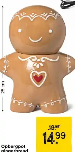 Xenos Opbergpot gingerbread aanbieding