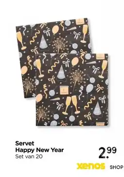 Xenos Servet Happy New Year aanbieding