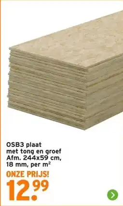 GAMMA OSB3 plaat met tong en groef aanbieding