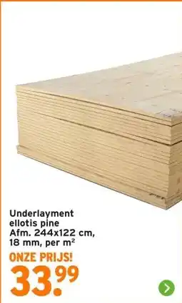 GAMMA Underlayment ellotis pine aanbieding