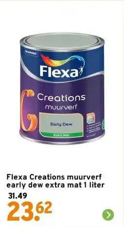 GAMMA Flexa Creations muurverf early dew extra mat 1 liter aanbieding