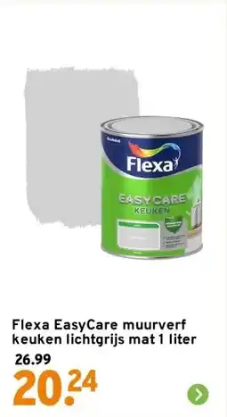 GAMMA Flexa EasyCare muurverf keuken lichtgrijs mat 1 liter aanbieding