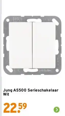 GAMMA Jung AS500 Serieschakelaar Wit aanbieding
