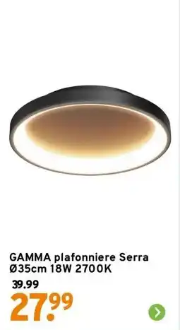 GAMMA GAMMA plafonniere Serra Ø35cm 18W 2700K aanbieding