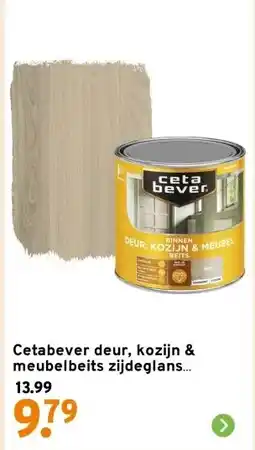 GAMMA Cetabever deur, kozijn & meubelbeits zijdeglans transparant grijs 250 ml aanbieding