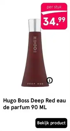 Etos Hugo Boss Deep Red eau de parfum 90 ML aanbieding