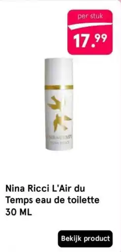 Etos Nina Ricci L'Air du Temps aanbieding