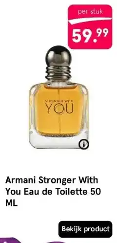 Etos Armani Stronger With You aanbieding