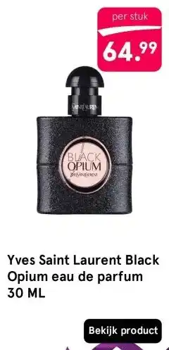 Etos Yves Saint Laurent Black Opium eau de parfum 30 ML aanbieding