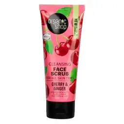 Trekpleister Organic Shop Cherry & Ginger Cleansing Face Scrub aanbieding