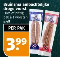 Poiesz Bruinsma ambachtelijke droge worst aanbieding