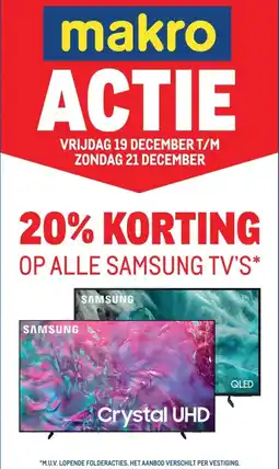 Makro Op alle Samsung TV's aanbieding