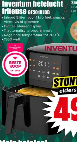 Dirk Inventum hetelucht friteuse GF501HLDB aanbieding