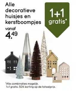 Leen Bakker Alle decoratieve huisjes en kerstboompjes gratis aanbieding