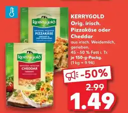 Kaufland DE Kerrygold Orig. irisch. Pizzakäse oder Cheddar aanbieding