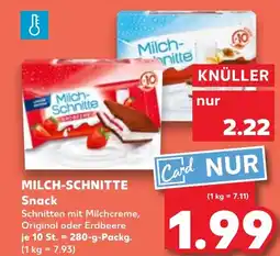 Kaufland DE Milch Schnitte Snack aanbieding