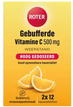 De Online Drogist Roter Gebufferde Vitamine C 500mg Kauwtabletten aanbieding