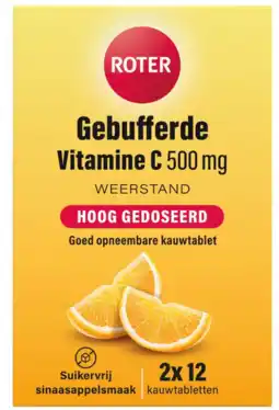 De Online Drogist Roter Gebufferde Vitamine C 500mg Kauwtabletten aanbieding