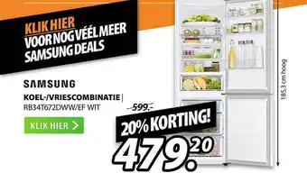 Expert Samsung Koel--Vriescombinatie | RB34T672DWW-EF WIT 20% Korting aanbieding